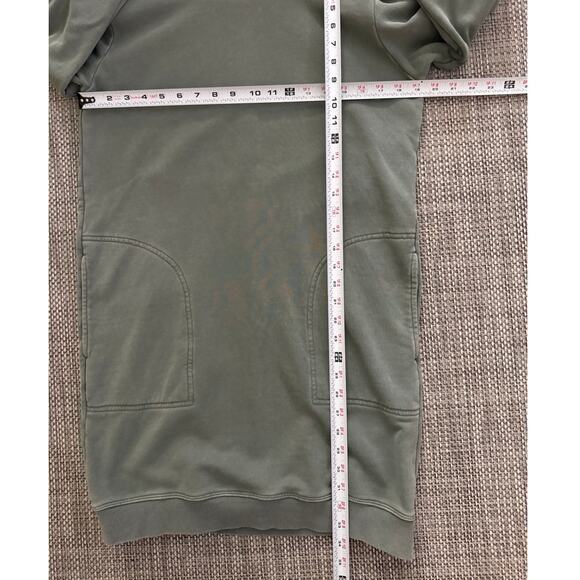 DAILY Practice Sweatshirt Crewneck Long Sleeve Pockets Mini Dress Washed Olive M - Picture 8 of 8